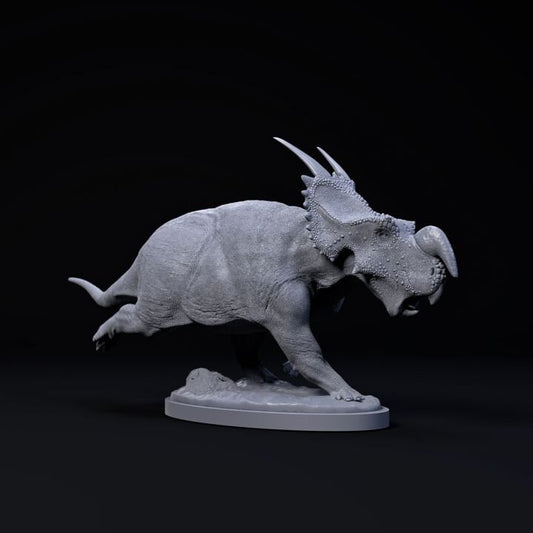 Einiosaurus Running - UNPAINTED - Dino and Dog Miniatures