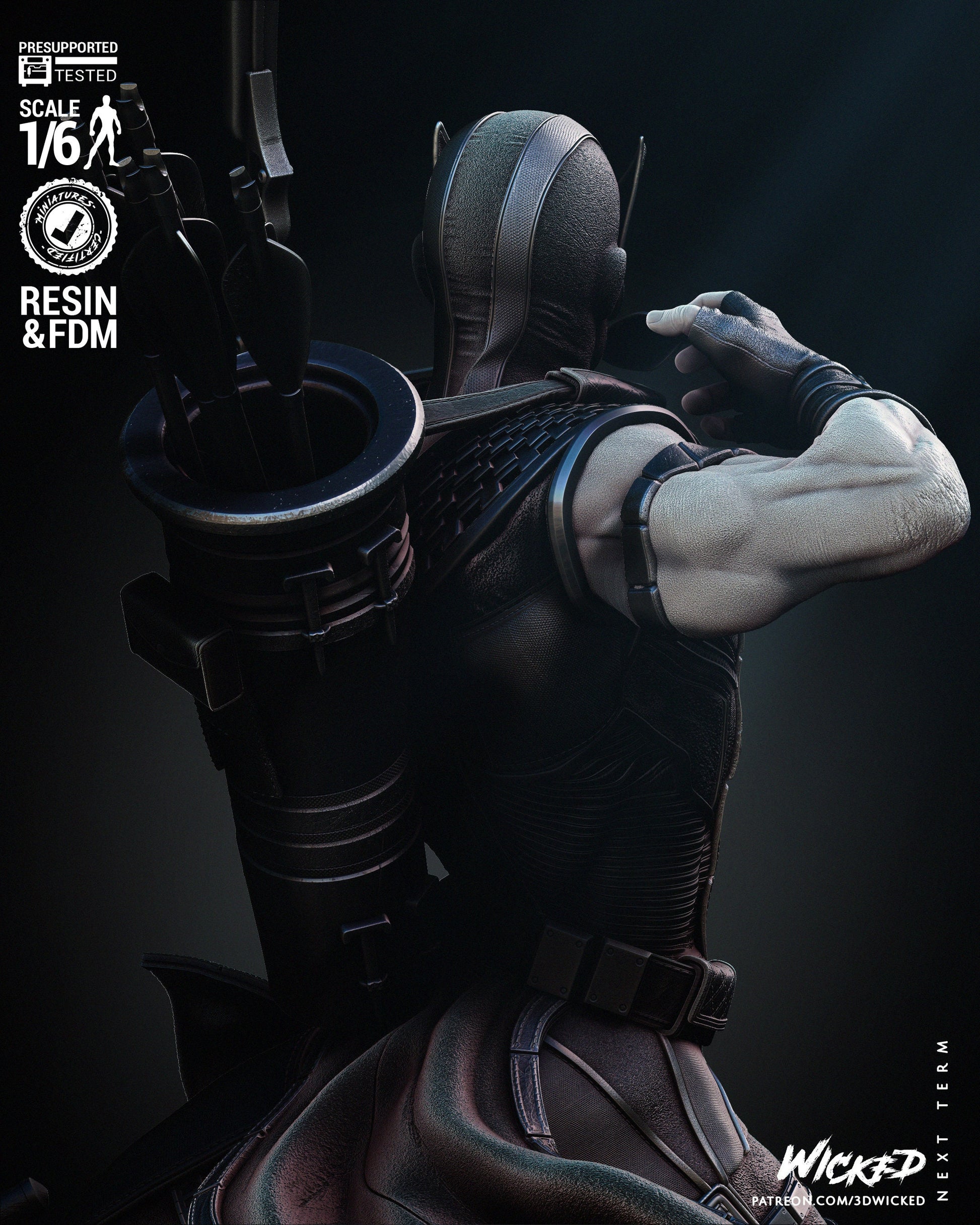 Hawkeye - UNPAINTED FAN ART - Wicked 3d prints