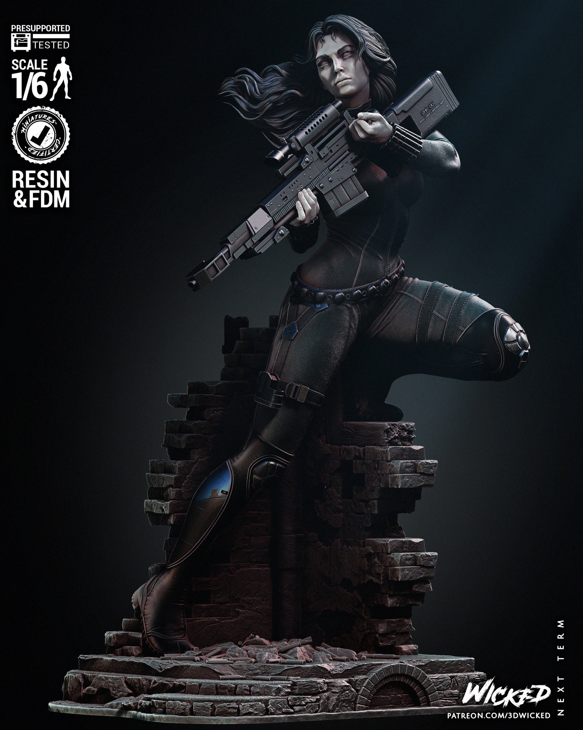 Black Widow - UNPAINTED FAN ART - Wicked 3d prints