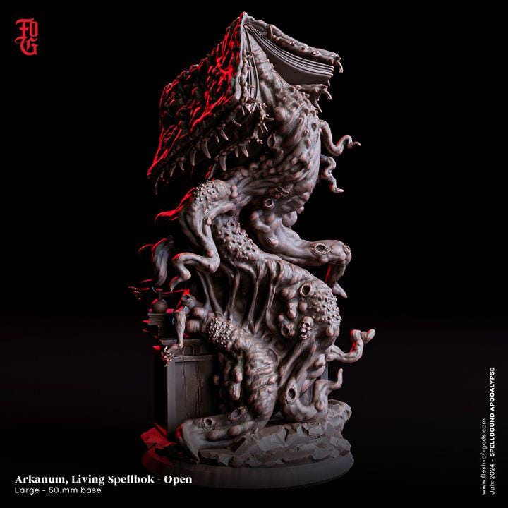 Arkanum, Living Spellbook - UNPAINTED - Flesh of Gods