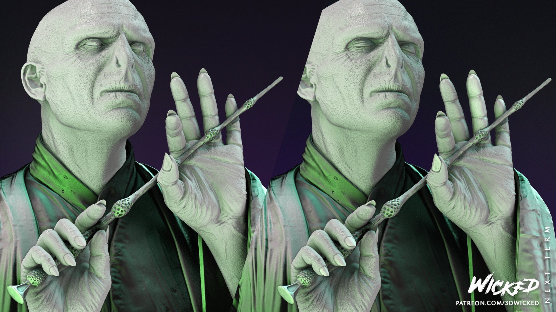 Voldemort Sculpture - UNPAINTED FAN ART - Wicked 3D Models