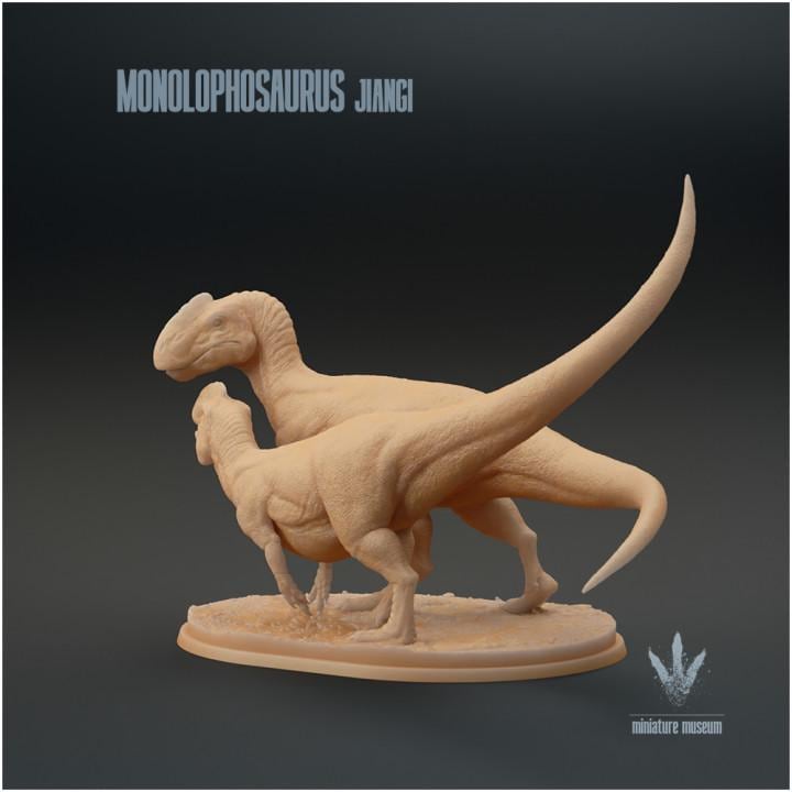 Monolophosaurus jiangi : Couple - UNPAINTED - Miniature Museum