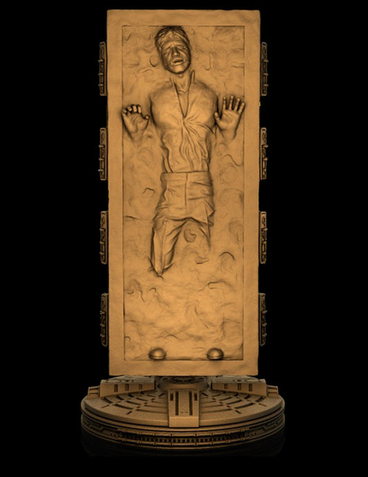 Han Solo On Carbonite Sculpture - UNPAINTED FAN ART - Star Wars 3D Models