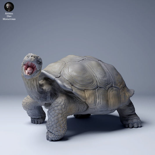 Galápagos Giant Tortoise Eating - UNPAINTED - Animal Den Miniatures