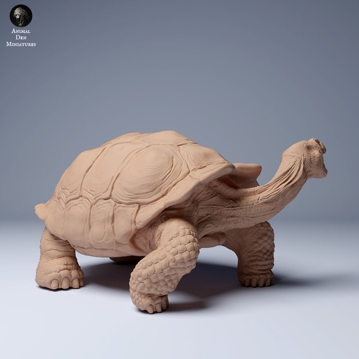 Galápagos Giant Tortoise Eating - UNPAINTED - Animal Den Miniatures