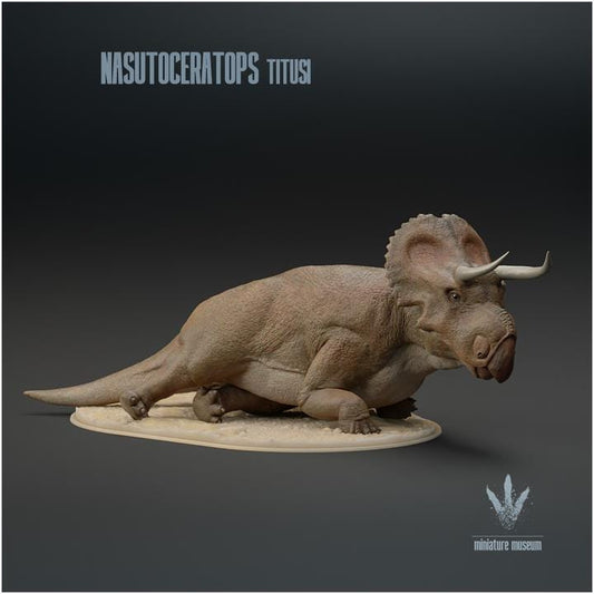 Nasutoceratops titusi : Sitting - UNPAINTED - Miniature Museum