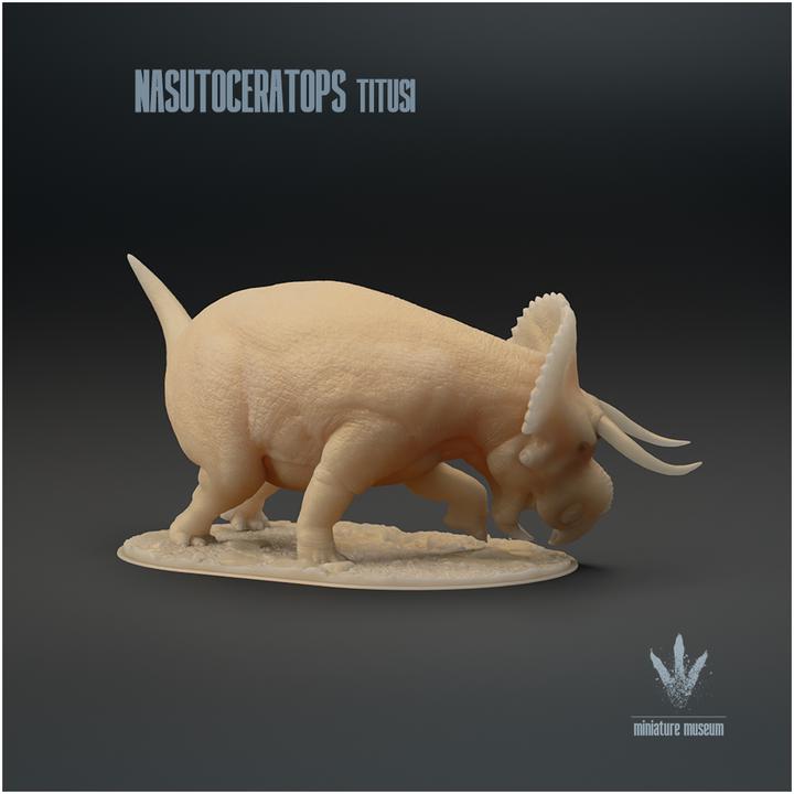 Nasutoceratops titusi : Charging - UNPAINTED - Miniature Museum