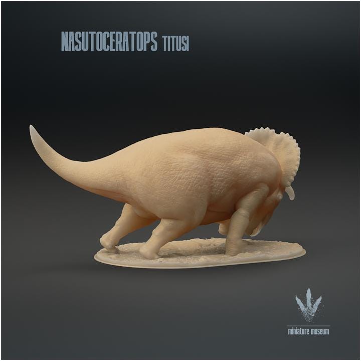 Nasutoceratops titusi : Charging - UNPAINTED - Miniature Museum