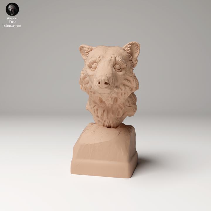 Common Raccoon Bust - UNPAINTED - Animal Den Miniatures