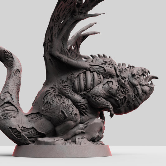 Chunky Undead Dragon - UNPAINTED - Print My Minis