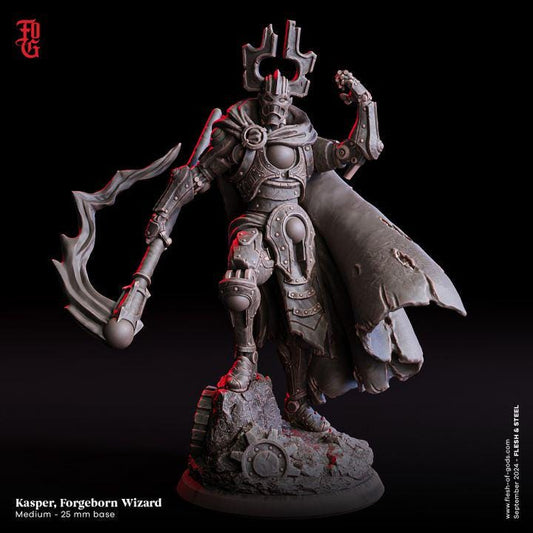 Kasper, Forgeborn Wizard - UNPAINTED - Flesh of Gods