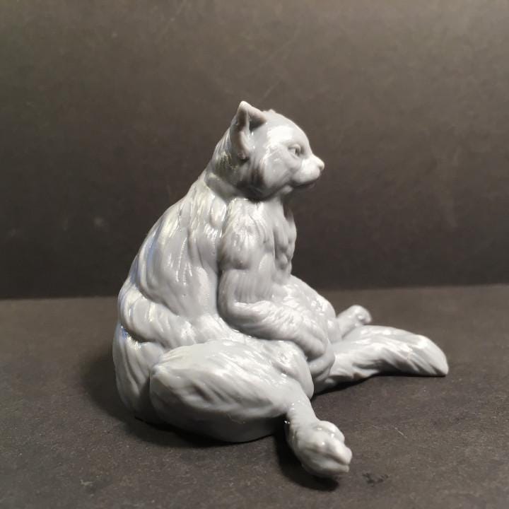 Sullen cat - UNPAINTED - Animals & Creatures Minis