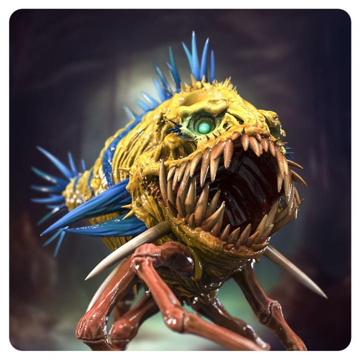 Fish Creature - UNPAINTED Fan Art - Siryll Art