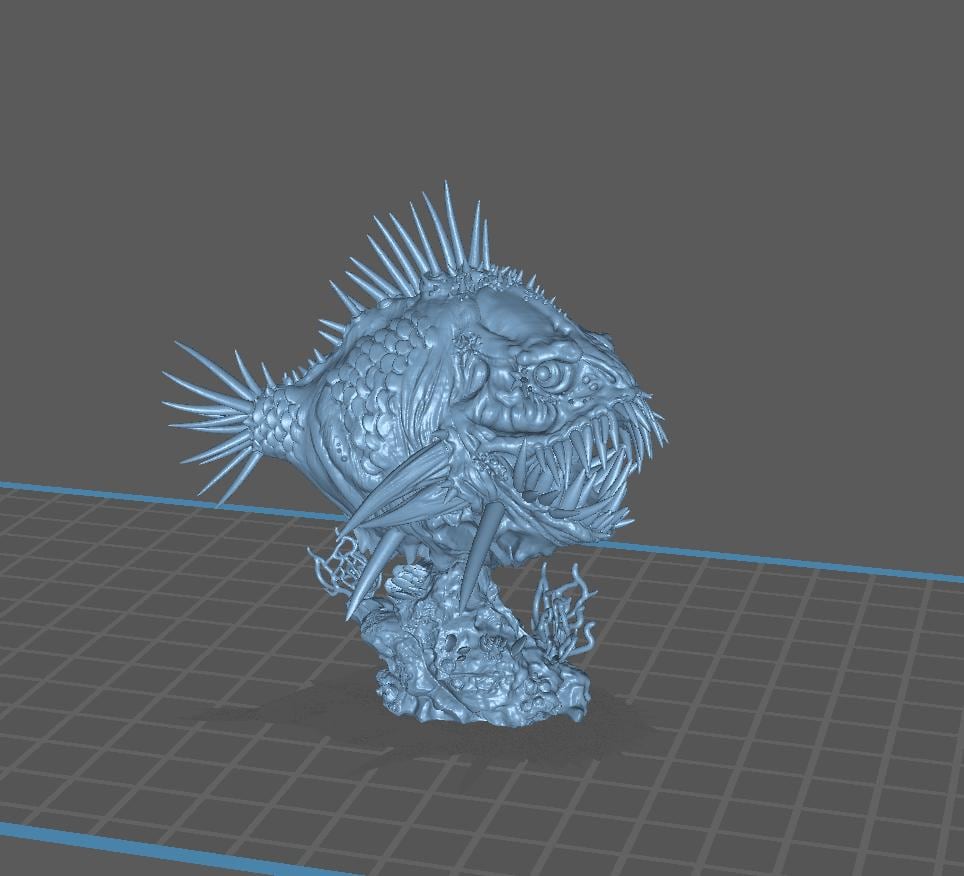 Fish Creature - UNPAINTED Fan Art - Siryll Art