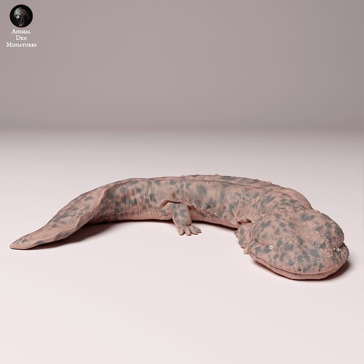 Japanese Giant Salamander - UNPAINTED - Animal Den Miniatures