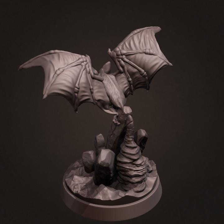 Cave Bat - UNPAINTED - Animals & Creatures Minis