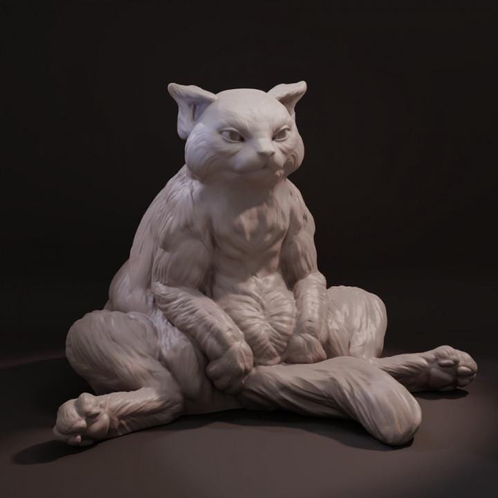Sullen cat - UNPAINTED - Animals & Creatures Minis
