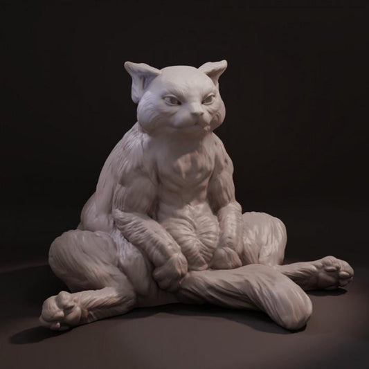 Sullen cat - UNPAINTED - Animals & Creatures Minis