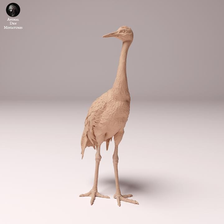 Red-Crowned Crane - UNPAINTED - Animal Den Miniatures