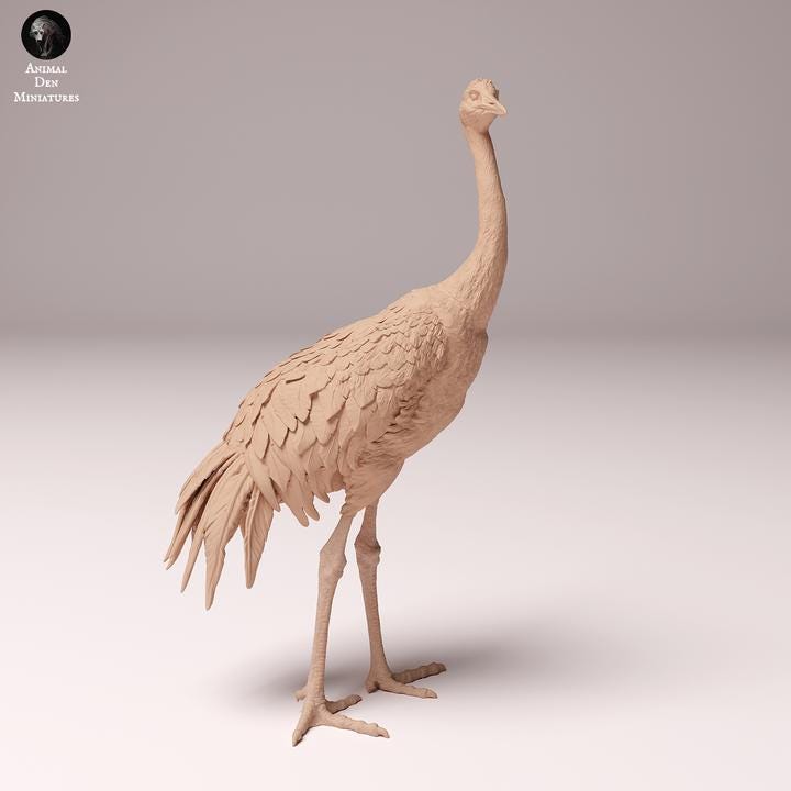 Red-Crowned Crane - UNPAINTED - Animal Den Miniatures