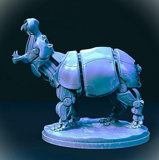 Hippopotamus Mecha Robot - Mecha Zoo - Dino and Dog Miniatures