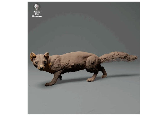 Pine Marten - UNPAINTED 3D Resin Figure - Animal Den Miniatures