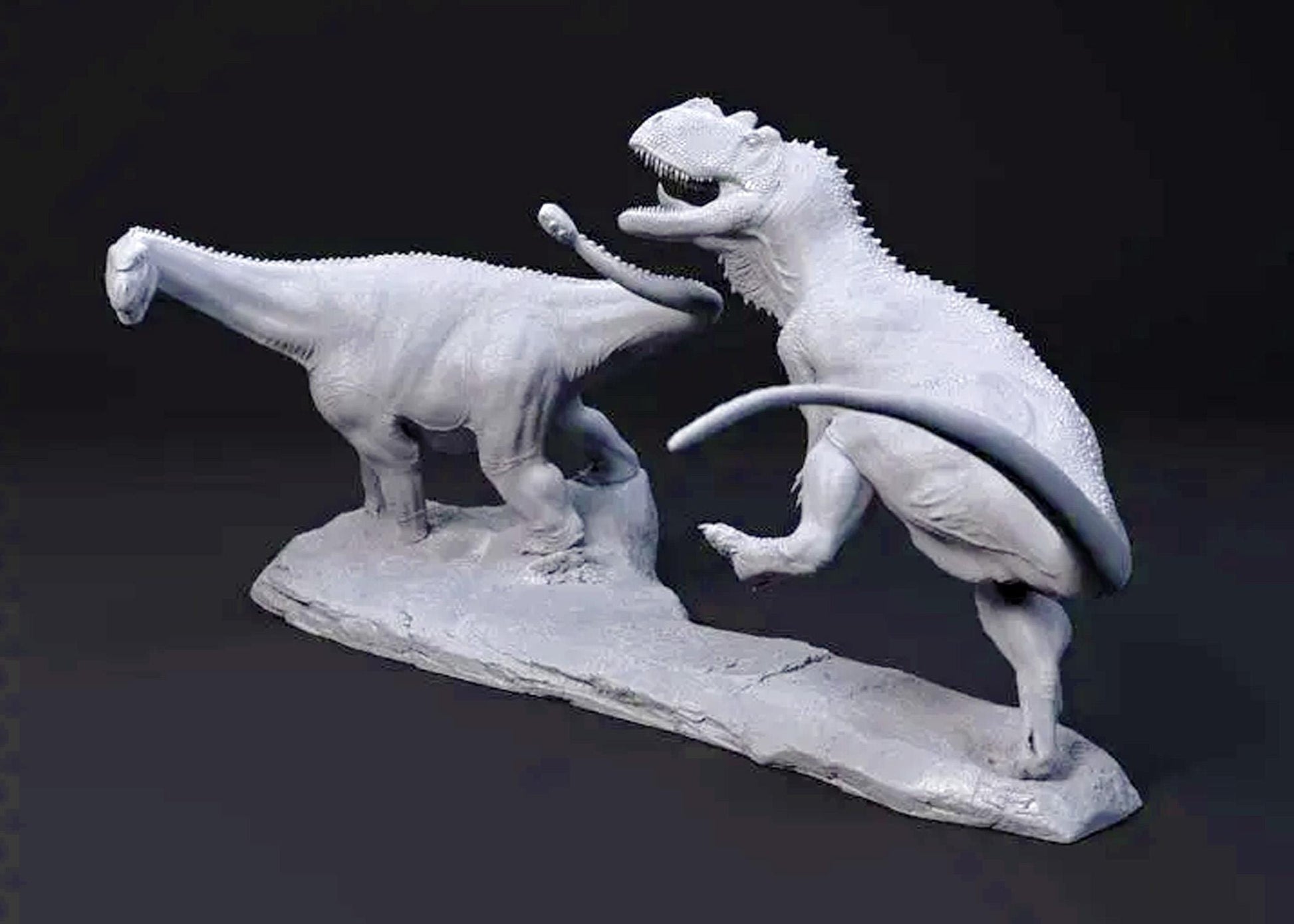 Yangchuanosaurus vs Shunosaurus - UNPAINTED - Dino and Dog Miniatures