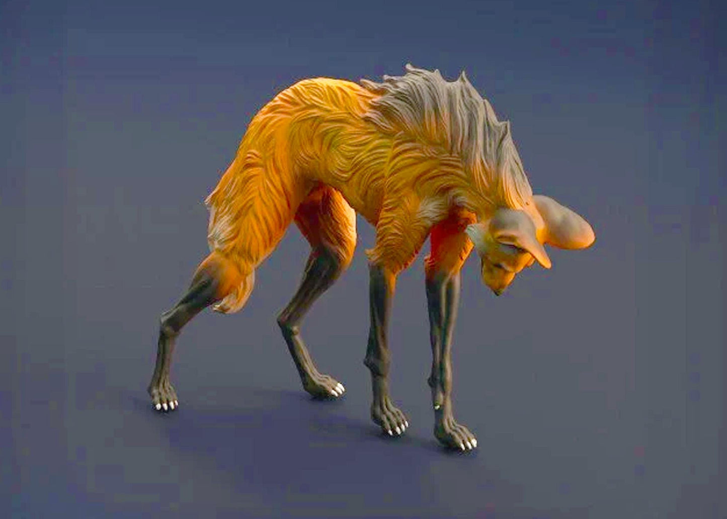 Maned Wolf- UNPAINTED - Animal Den Miniatures