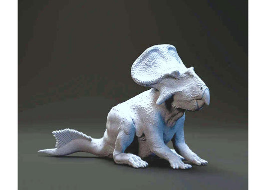 Protoceratops sitting - UNPAINTED - Dino and Dog Miniatures