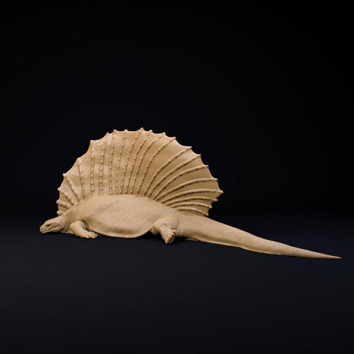 Edaphosaurus resting - Dino and Dog Miniatures