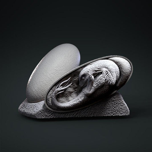 Deinonychus embryo - Clynche Art