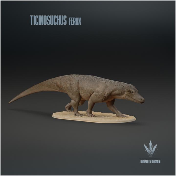 Ticinosuchus ferox : The Ticino Crocodile - UNPAINTED - Miniature Museum