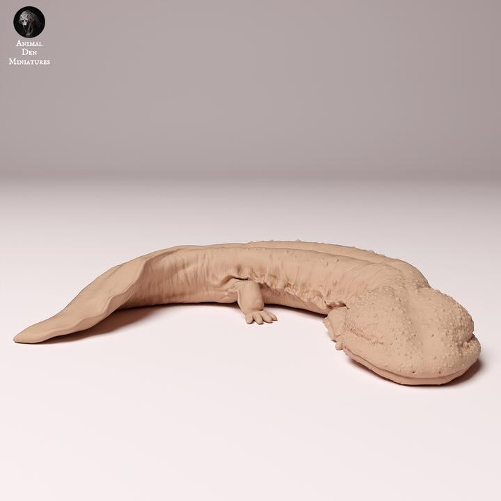 Japanese Giant Salamander - UNPAINTED - Animal Den Miniatures