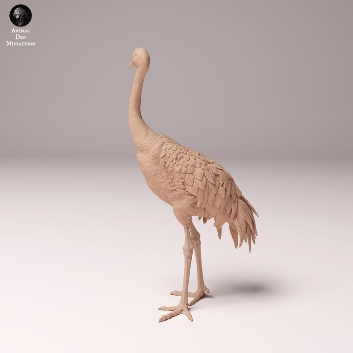 Red-Crowned Crane - UNPAINTED - Animal Den Miniatures
