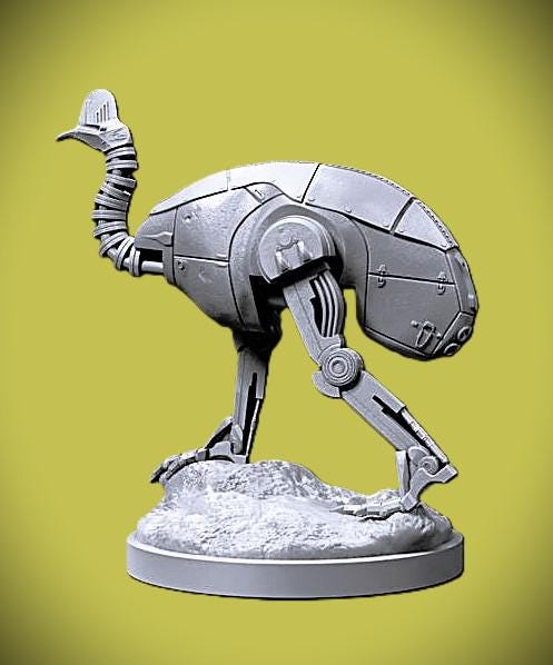 Cassowary Mecha Robot - Mecha Zoo - Dino and Dog Miniatures
