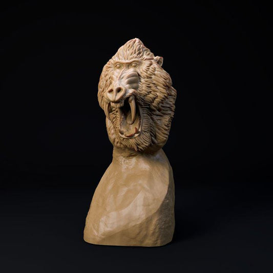 Mandrill Bust - Dino and Dog Miniatures