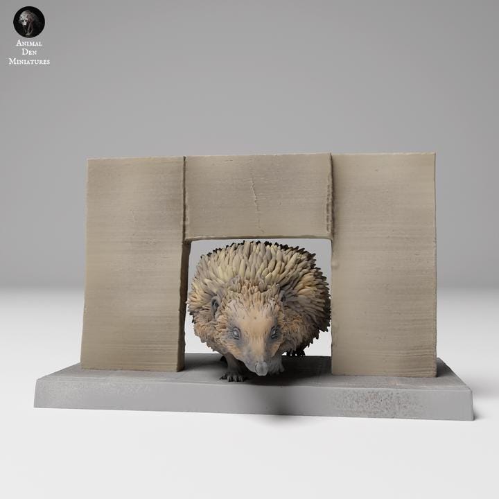 European Hedgehog Crossing Fence - UNPAINTED - Animal Den Miniatures