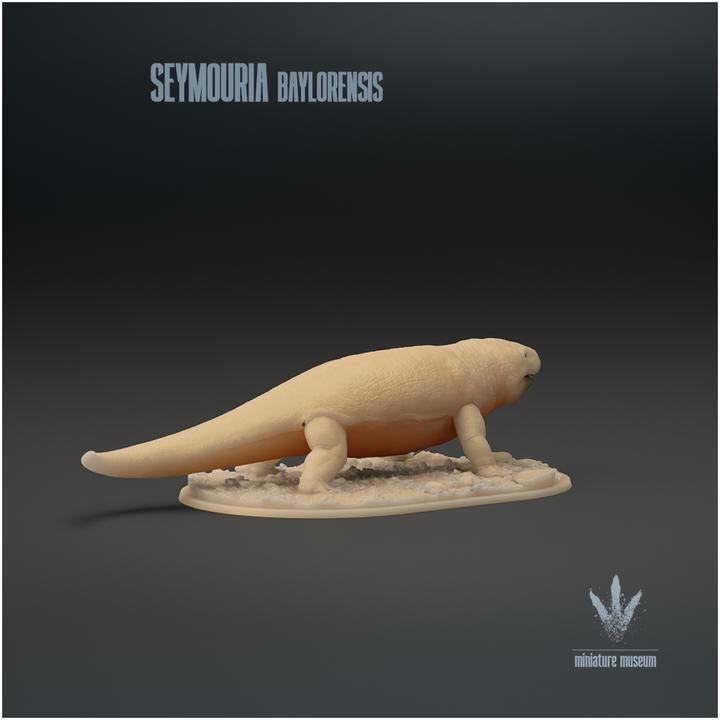 Seymouria baylorensis : The Primitive Reptile- UNPAINTED - Miniature Museum