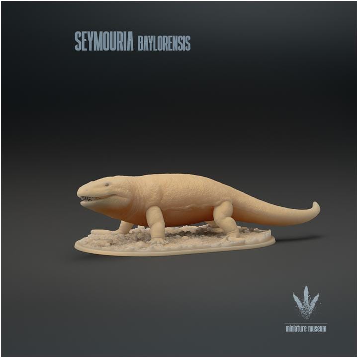 Seymouria baylorensis : The Primitive Reptile- UNPAINTED - Miniature Museum
