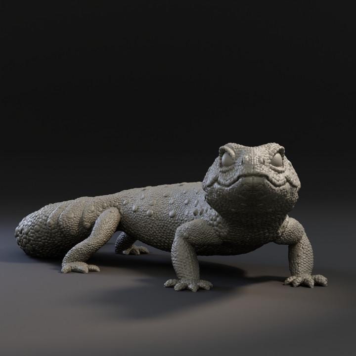 Gecko - UNPAINTED - Animals & Creatures Minis
