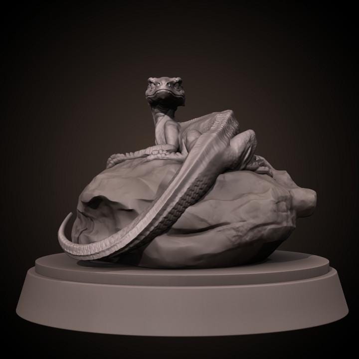 Little lizard - UNPAINTED - Animals & Creatures Minis