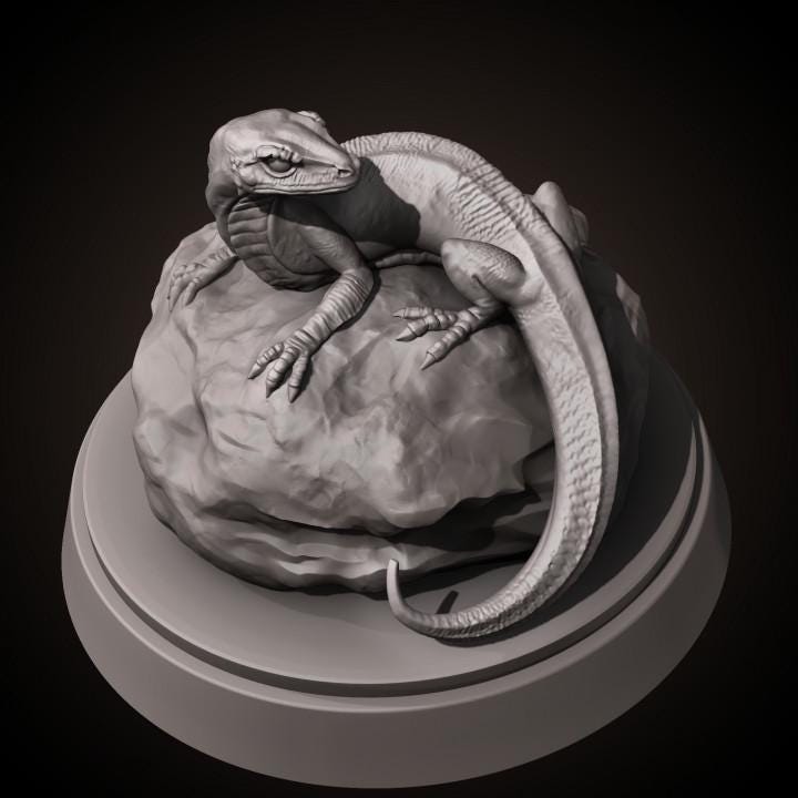 Little lizard - UNPAINTED - Animals & Creatures Minis