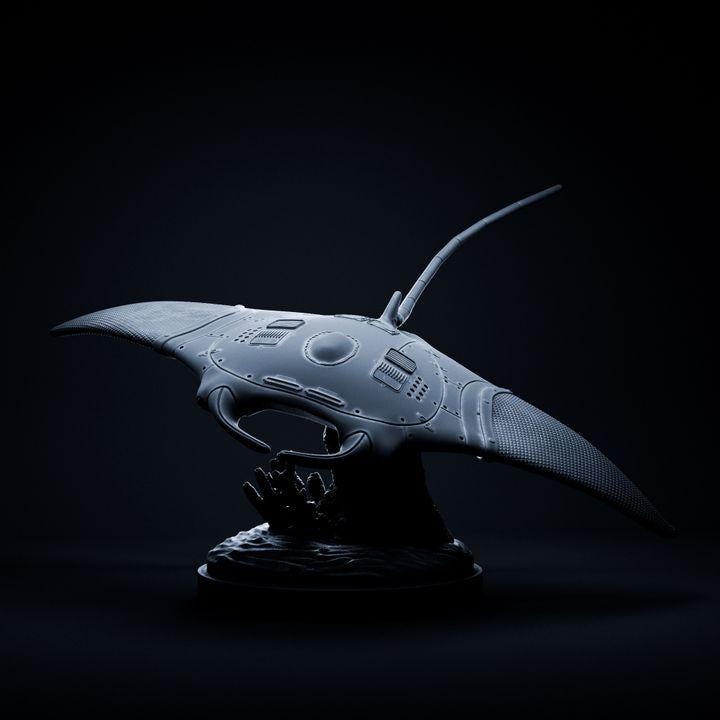 Manta Ray Mecha Robot - Mecha Zoo - Dino and Dog Miniatures