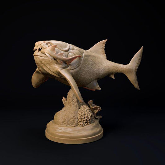 Dunkleosteus hunting - Dino and Dog Miniatures