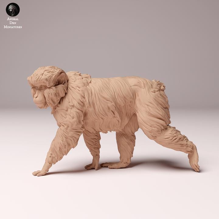 Japanese Macaque - UNPAINTED - Animal Den Miniatures