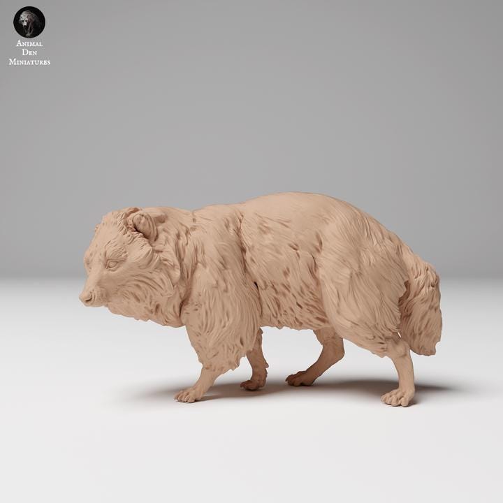 Tanuki (Raccoon Dog) - UNPAINTED - Animal Den Miniatures