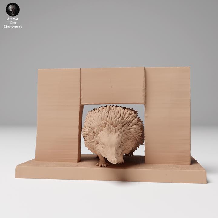 European Hedgehog Crossing Fence - UNPAINTED - Animal Den Miniatures