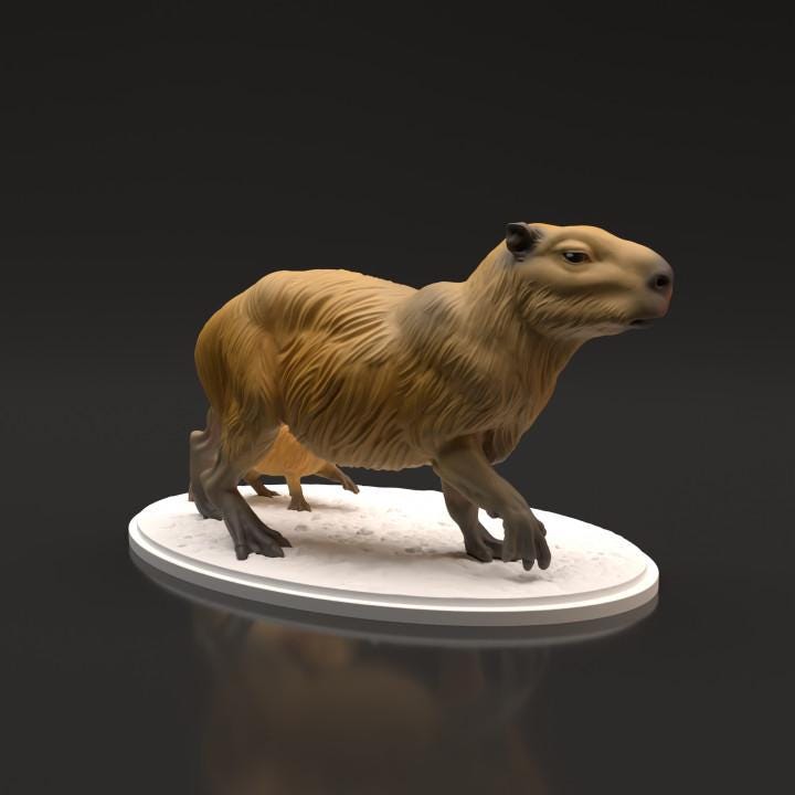Capybara Female and baby- UNPAINTED - Animal Den Miniatures