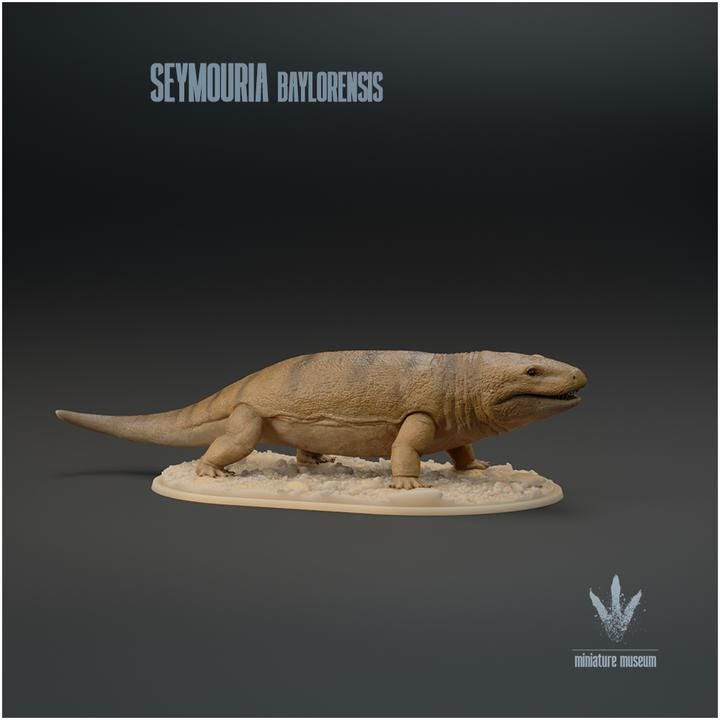 Seymouria baylorensis : The Primitive Reptile- UNPAINTED - Miniature Museum