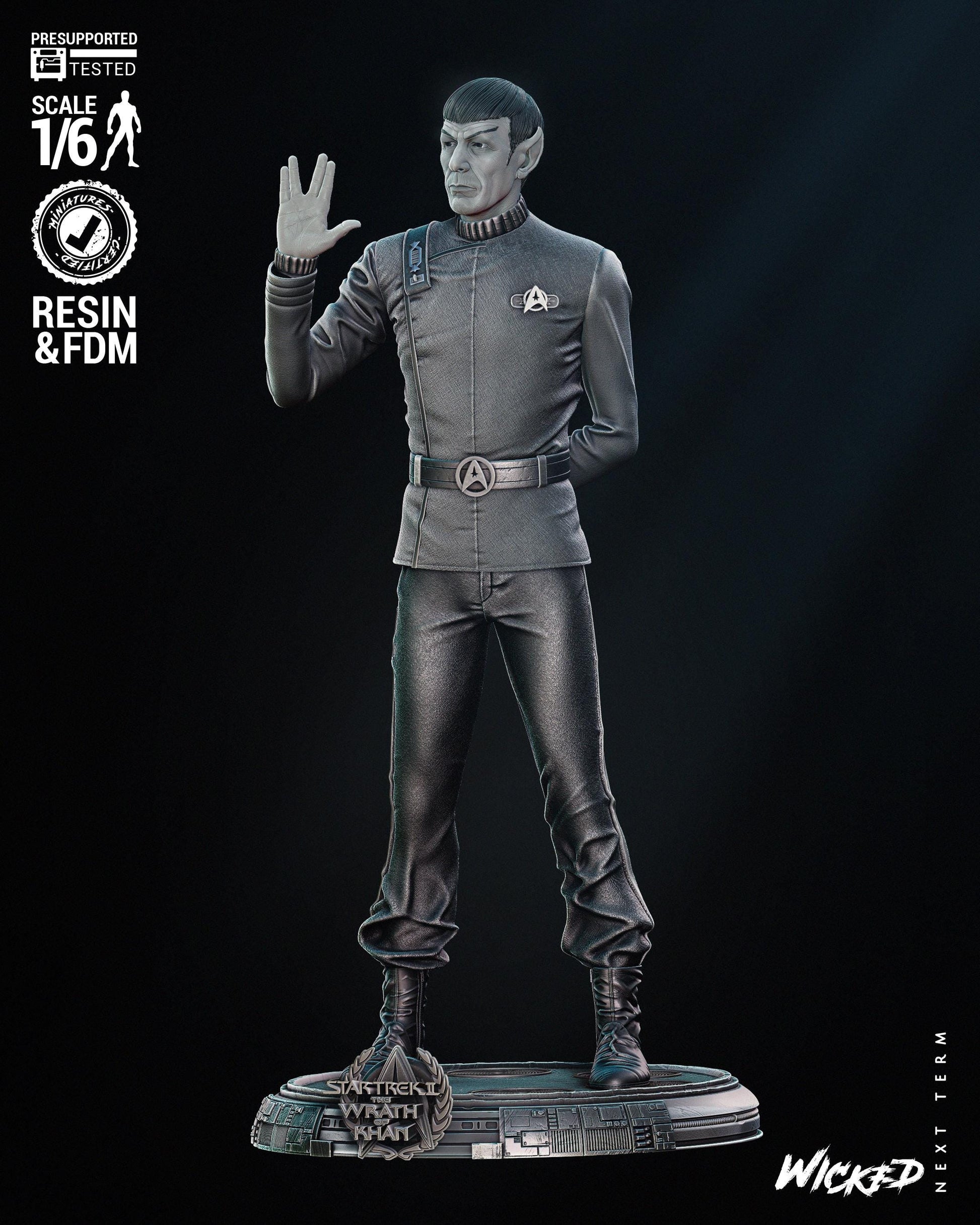 Spock Sculpture - UNPAINTED FAN ART - Wicked 3D Models